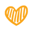 Hand drawn yellow heart
