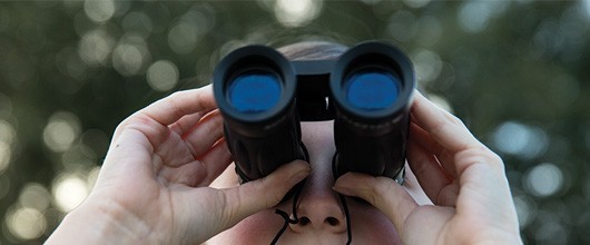 camp-hero Girl looking through binoculars