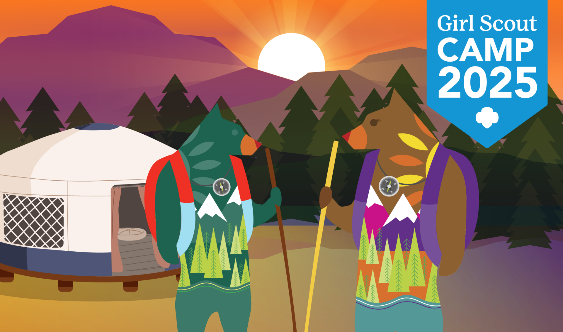 camp bears by yurt