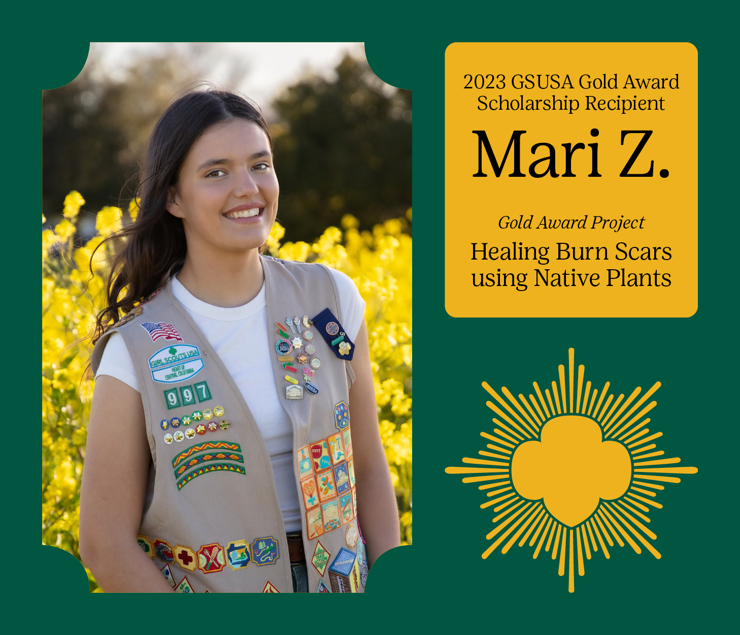 Mari Z. 2023 Gold Award Scholarship Recipient
